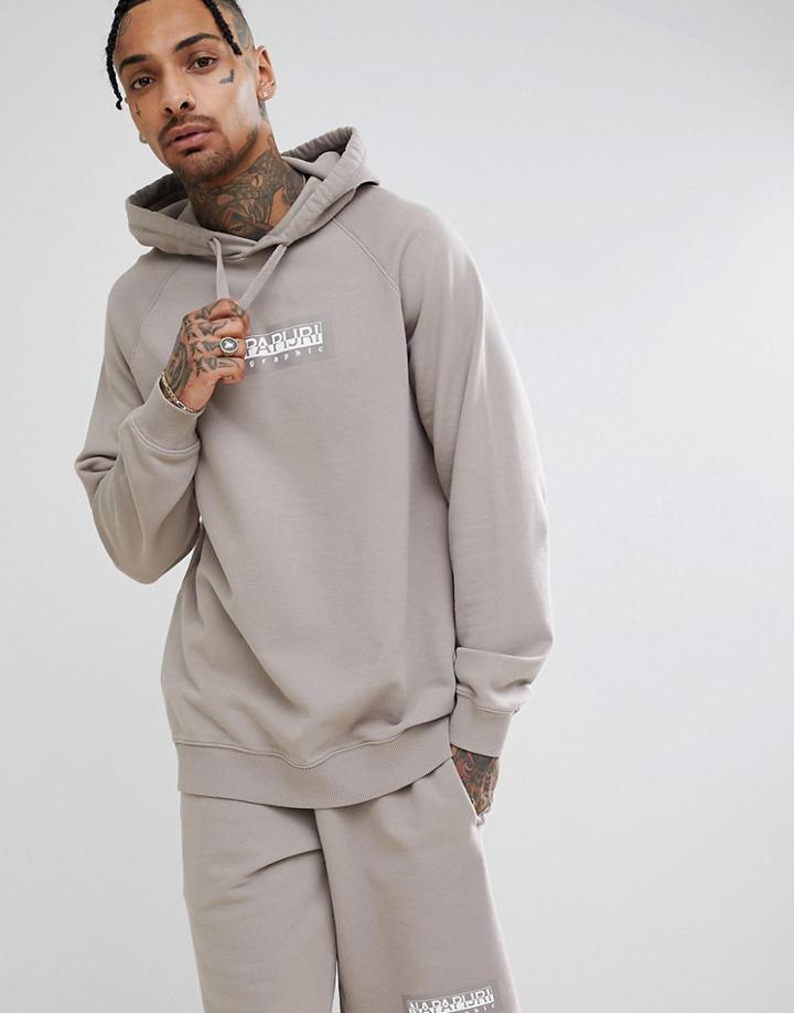 Napapijri Buka Hoodie In Gray - Gray