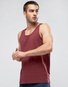 Asos Skater Tank In Red - Red