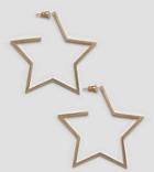 Orelia Gold Plated Star Hoop Earrings