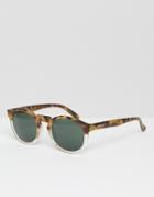 Mr. Boho Sunglasses Jordaan In Tortoise With Classical Lenses Made In Italy - Brown