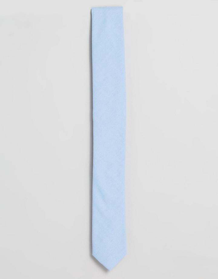 Asos Tie In Light Blue - Blue