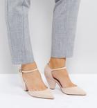 Asos Design Wide Fit Speaker Pointed Heels-beige
