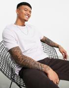 Asos Design Relaxed Fit Heavyweight T-shirt In Washed Lilac-purple