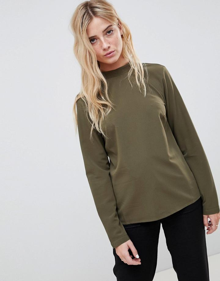 Blend She High Neck Sweatshirt - Green