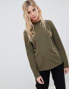 Blend She High Neck Sweatshirt - Green