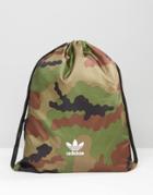 Adidas Originals Drawstring Backpack In Camo Ay7820 - Multi