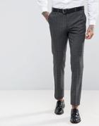 Harry Brown Slim Fit Check Suit Pants - Gray