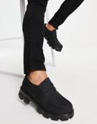 Public Desire Foster Chunky Loafers In Black