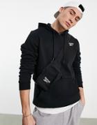 Reebok Small Logo Hoodie In Black