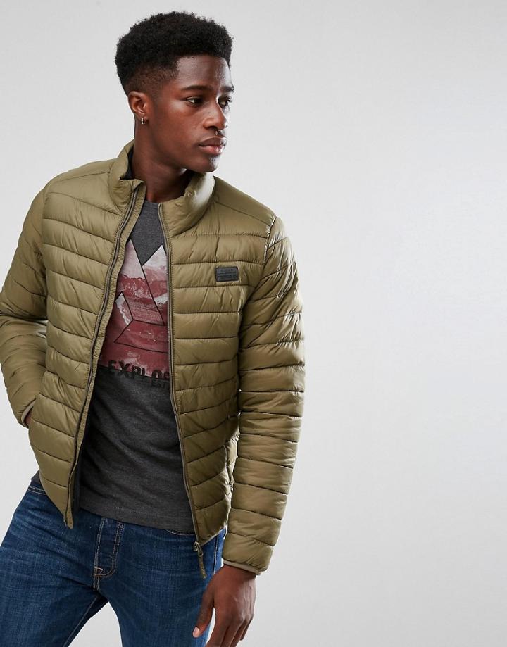 Blend Lightweight Quilted Jacket - Green