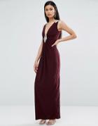 Tfnc Gathered Fabric Maxi Dress - Red