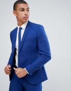 Selected Homme Skinny Suit Jacket In Blue With Stretch - Blue