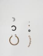 New Look Moon & Star Party Earring Pack - Multi