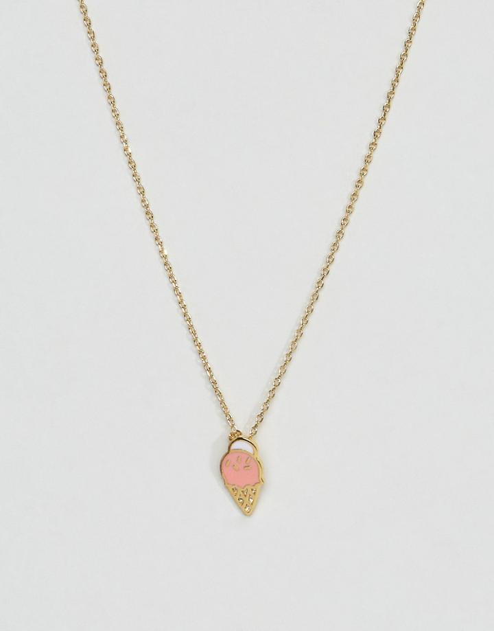 Limited Edition Ice Cream Necklace - Gold