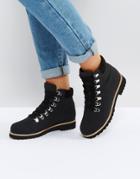 Asos Adriana Hiker Ankle Boots - Black