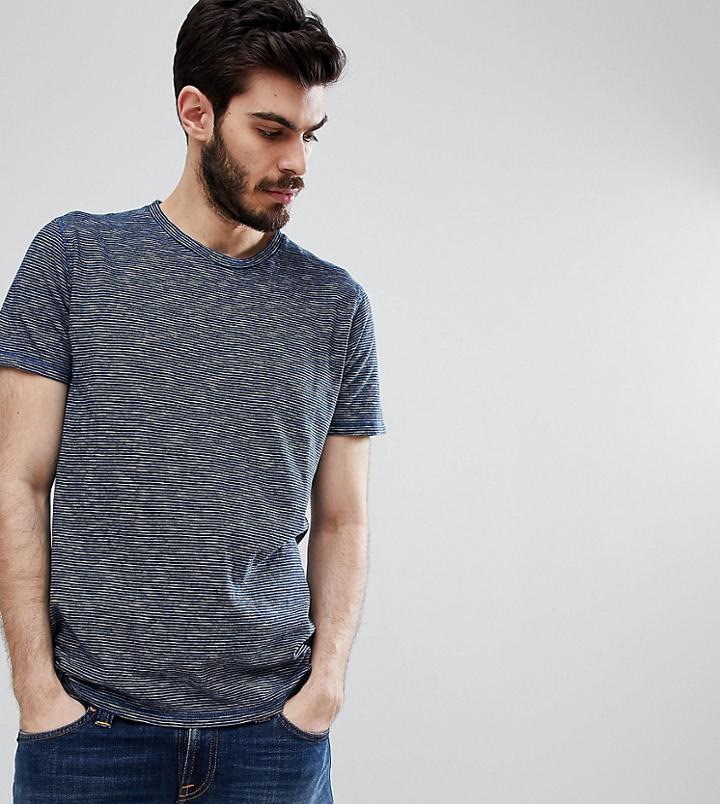 Nudie Jeans Co Anders Micro Stripe T-shirt - Navy