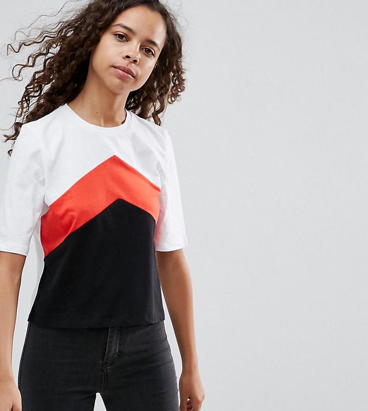 Noisy May Petite Color Block T-shirt - Multi