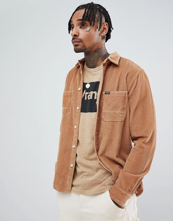 Wrangler Cord Pocket Shirt - Brown