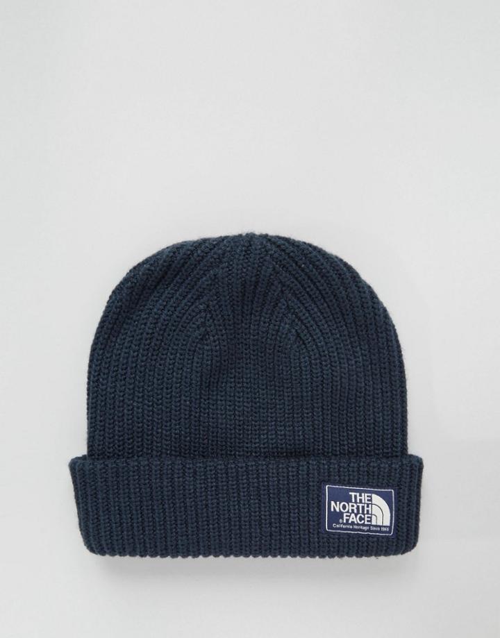 The North Face Salty Dog Beanie In Navy - Navy