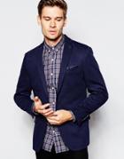 Selected Homme Pique Blazer In Slim Fit - Navy