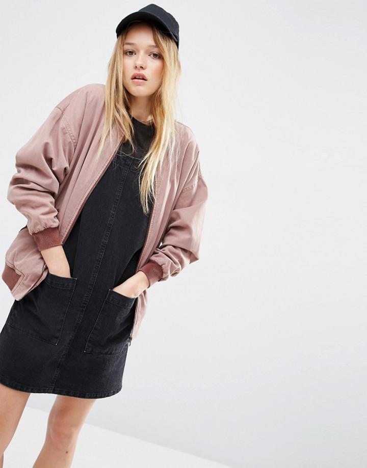 Asos Relaxed Bomber Jacket - Mink