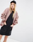Asos Relaxed Bomber Jacket - Mink