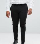 Asos Plus Super Skinny Fit Suit Pants In Black - Black