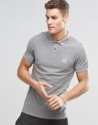 Boss Orange Polo Shirt With Logo In Slim Fit Grey - Gray