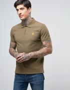Timberland Slim Pique Polo Small Logo In Green - Green