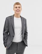 Burton Menswear Skinny Fit Suit Jacket With Side Stripe In Gray - Gray