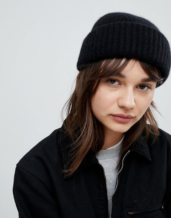 Weekday Cashmere Beanie - Black