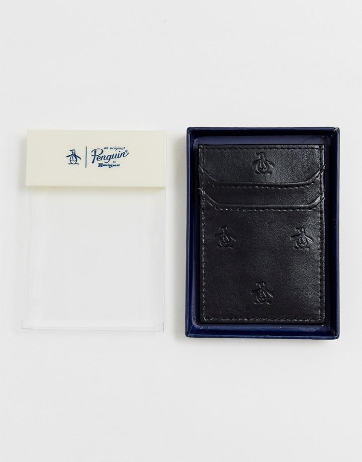 Original Penguin Card Holder In Black - Black