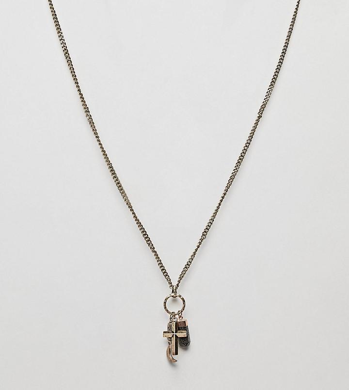 Reclaimed Vintage Inspired Charm Pendant Necklace In Gold Exclusive To Asos - Gold
