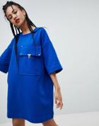 Love Moschino Giant Pocket T-shirt Dress - Blue