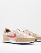 Nike Dbreak-type Mesh Sneakers In Light Bone/orange-grey