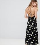 Asos Design Petite Cami Maxi Dress In Daisy Print - Multi