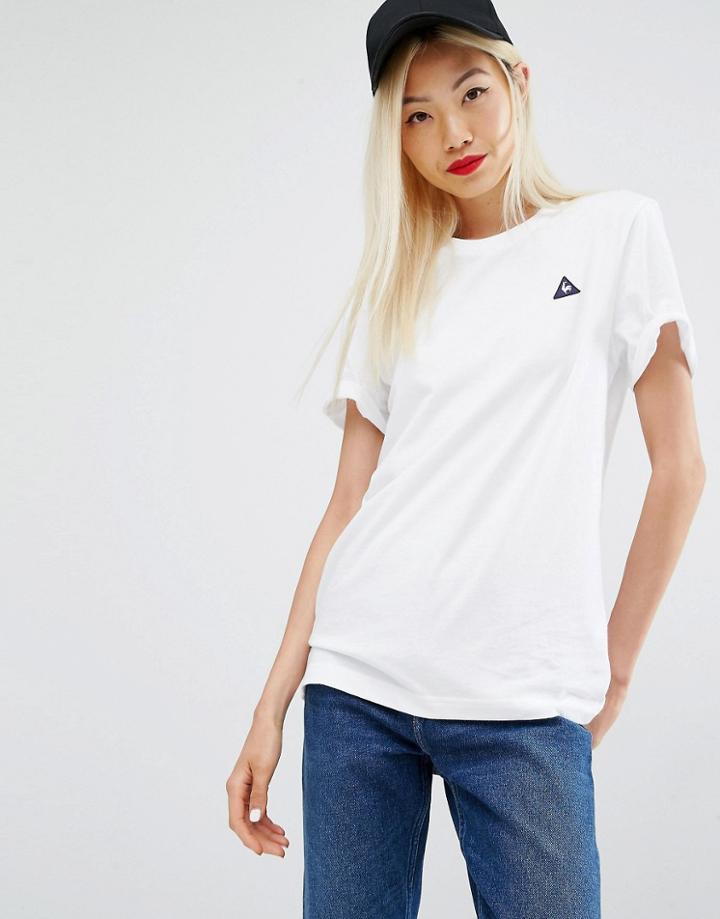Le Coq Sportif T-shirt With Ribbed Detail - White