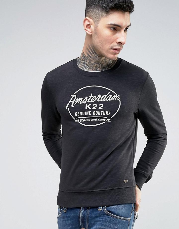 Scotch And Soda Signature Sweatshirt - Black