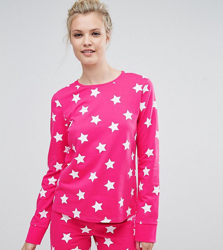 Asos Tall Lounge Star Sweatshirt - Pink