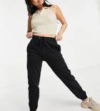 Brave Soul Petite Krista High Waisted Sweatpants-black