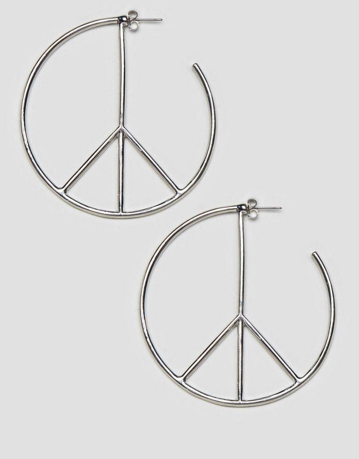 Cheap Monday Peace Earrings In Silver - Silver