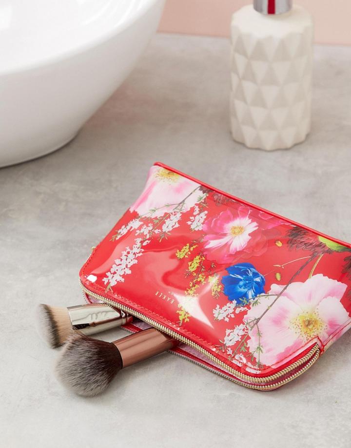 Ted Baker Veritey Makeup Bag In Berry Sundae - Red