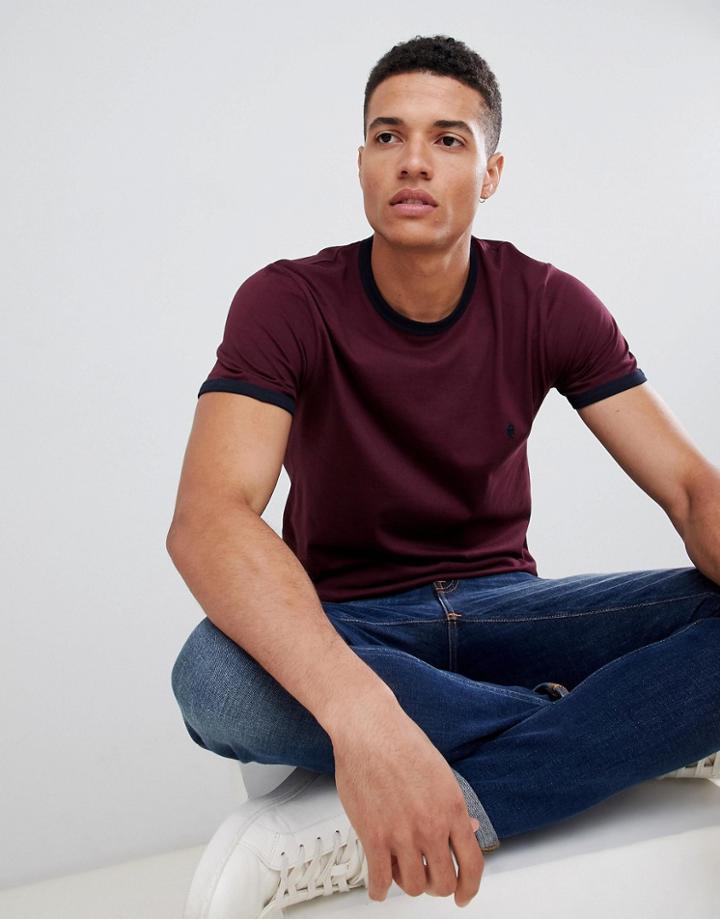 French Connection Ringer T-shirt-red