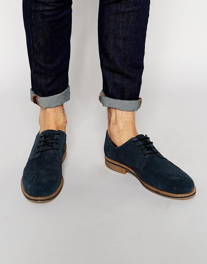 Kg By Kurt Geiger Brogues In Suede - Navy