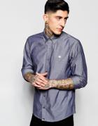 Pretty Green Oxford Shirt In Black - Black