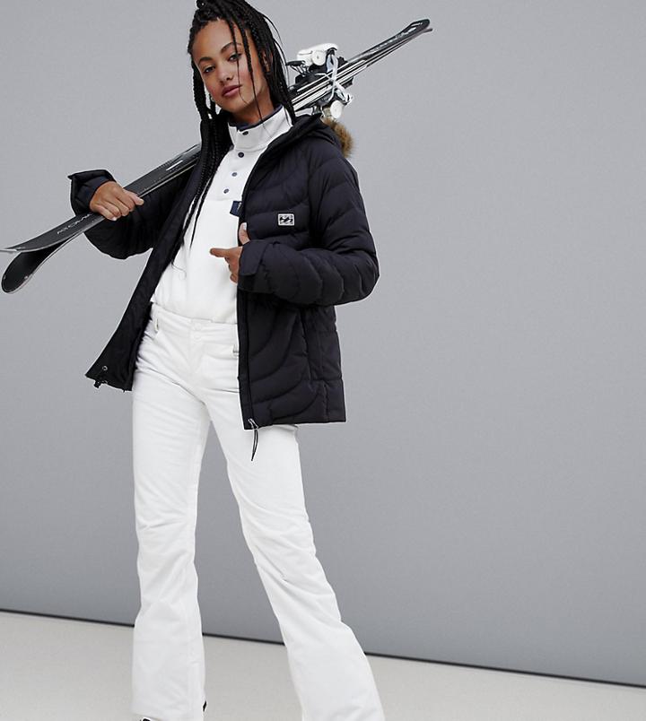 Billabong Terry Ski Pants In White - White
