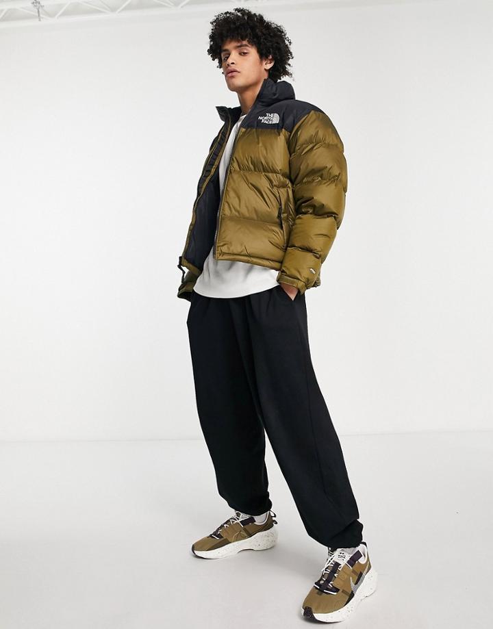 The North Face 1996 Retro Nuptse Jacket In Khaki-green