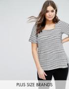 Koko Monochrome Diamond Print Top - Multi