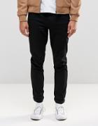 Asos Skinny 5 Pocket Pants In Light Washed Black - Black