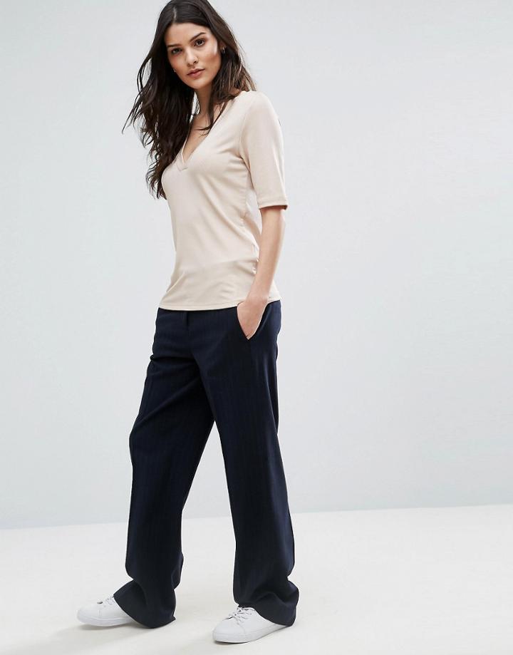 Selected Cecille Wide Leg Pants - Navy